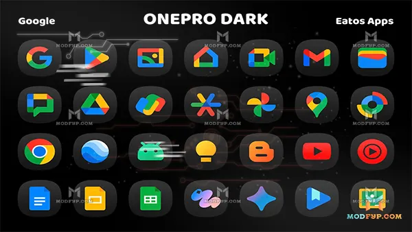 One Pro Dark Icon Pack APK Screenshot