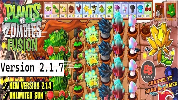 PVZ Fusion 2.1.7 APK (MOD Unlimited Sun) Screenshot