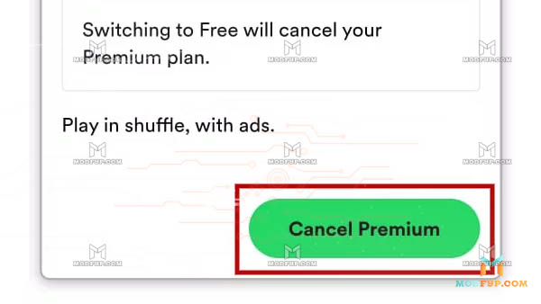 Cancel spotify premium Android 5