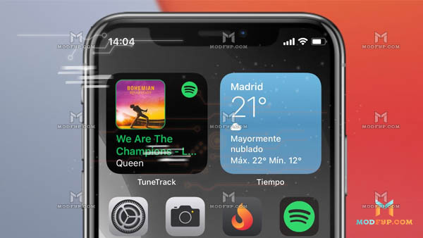Widget de Spotify para iPhone o iPad