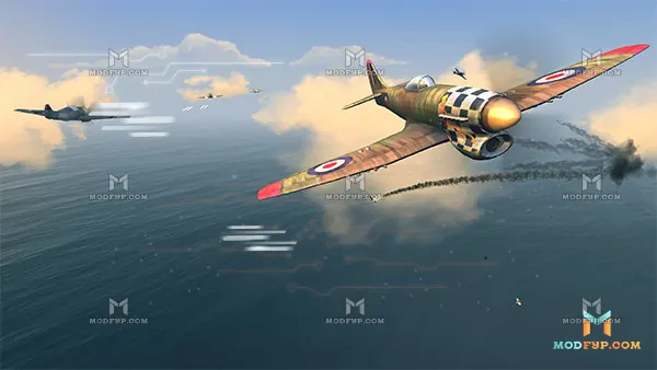 Warplanes WW2 Dogfight Mod APK (Unlocked All) Screenshot