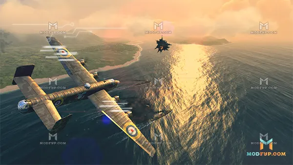 Warplanes WW2 Dogfight Mod APK (Unlocked All) Screenshot