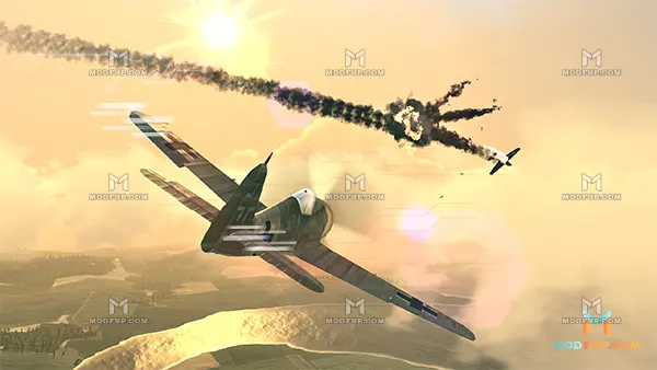 Warplanes WW2 Dogfight Mod APK (Unlocked All) Screenshot