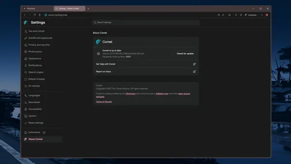 Comet Browser APK Screenshot
