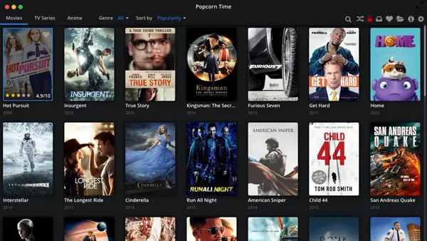 Popcorn Time APK Screenshot