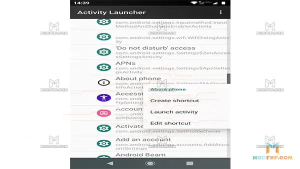Activity Launcher APK Screenshot
