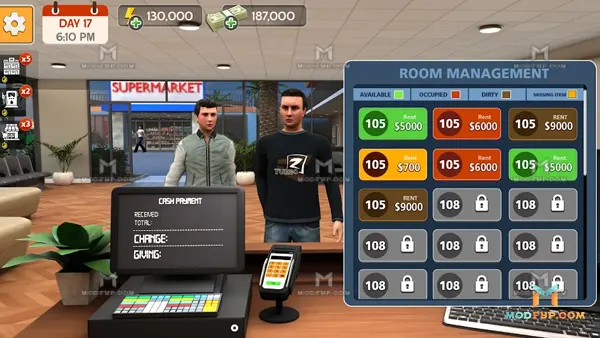 Supermarket Motel Simulator Mod APK (Unlimited money) Screenshot