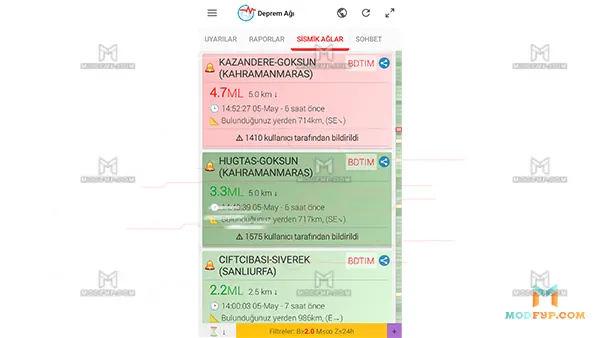 Deprem Ağı PRO APK Screenshot