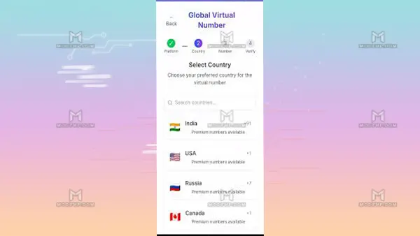 Global OTP APK (Unlimited Temporary) Screenshot