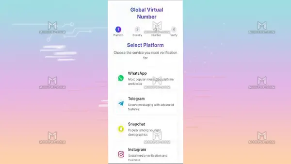 Global OTP APK (Unlimited Temporary) Screenshot