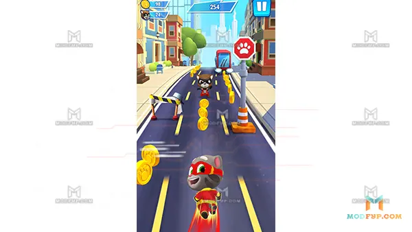 Talking Tom Hero Dash Mod APK (Unlimited Money) Screenshot