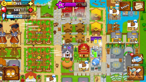 Bloons Monkey City Mod APK (Unlimited Money) Screenshot