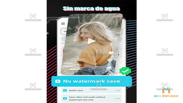 Tiktok Sin Marca de Agua APK (MOD, Premium) Screenshot