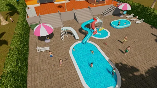 Waterpark Simulator APK (Unlimited money) Screenshot