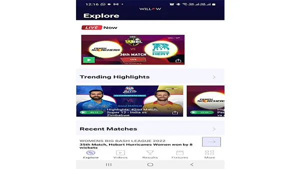 Willow TV APK (MOD, Subcription) Screenshot