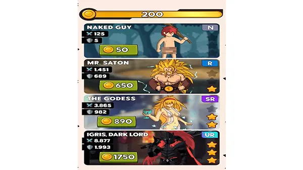 Hero Hero Clicker Mod APK (Unlimited Money) Screenshot