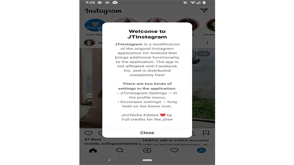 JTInstagram Jimtechs Editions APK Screenshot