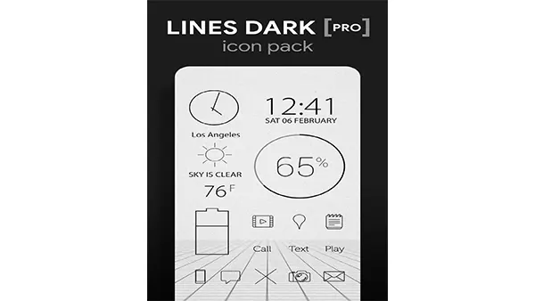 Lines Dark Pro Mod APK (Full Version) Screenshot