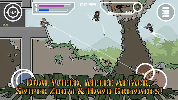 Mini Militia Classic Mod APK (Unlimited Ammo) Screenshot