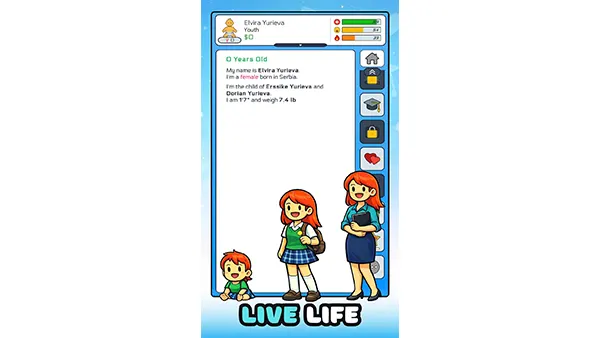 Another Life Mod APK (Menu, No Ads, Unlimited Money, Life Points) Screenshot
