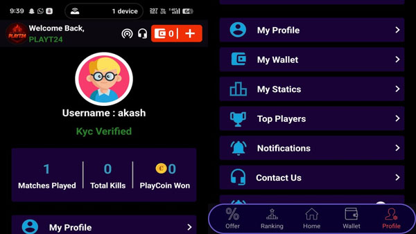 PLAYT24 APK Screenshot